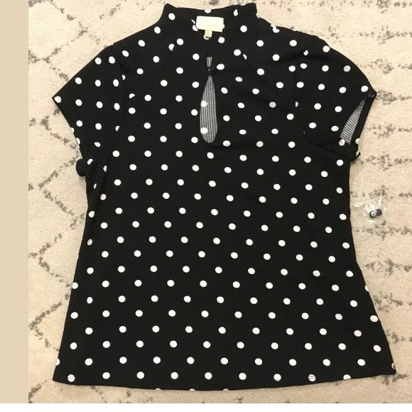 Modcloth Tops - ModCloth NWOT high Society polka dot short sleeve